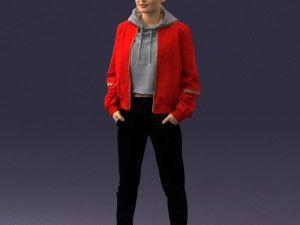 woman in jacket 0273 3d print ready Model do druku 3D