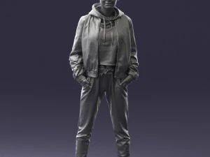 woman in jacket 0273 3d print ready 3D Print Model