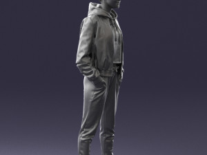woman in jacket 0273 3d print ready Model do druku 3D