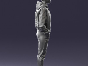 woman in jacket 0273 3d print ready Model do druku 3D