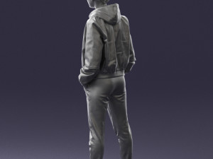 woman in jacket 0273 3d print ready Model do druku 3D