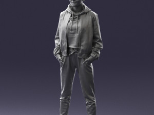 woman in jacket 0273 3d print ready Model do druku 3D