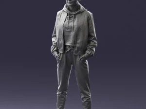 woman in jacket 0273 3d print ready 3D Print Model