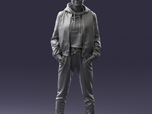 woman in jacket 0273 3d print ready Model do druku 3D