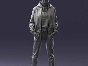 woman in jacket 0273 3d print ready 3D Print Model