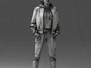 woman in jacket 0273 3d print ready 3D Print Model