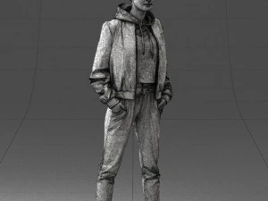 woman in jacket 0273 3d print ready 3D Print Model