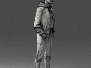 woman in jacket 0273 3d print ready Model do druku 3D