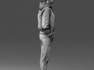 woman in jacket 0273 3d print ready Model do druku 3D