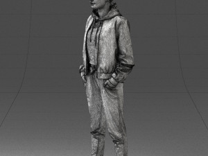 woman in jacket 0273 3d print ready Model do druku 3D