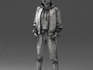 woman in jacket 0273 3d print ready Model do druku 3D