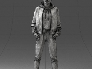 woman in jacket 0273 3d print ready Model do druku 3D