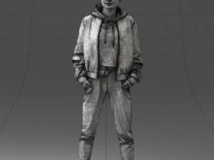 woman in jacket 0273 3d print ready 3D Print Model