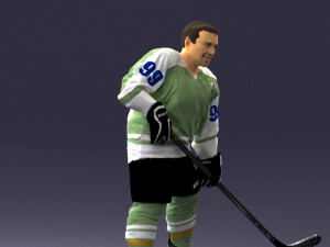 hockey player 0285 3 d print ready Modelo de impresión 3D
