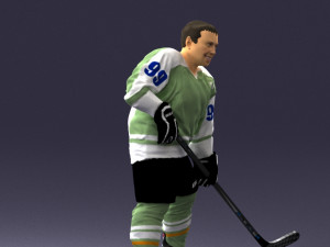hockey player 0285 3 d print ready 3D 打印模型