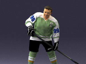 hockey player 0285 3 d print ready 3D 打印模型