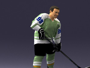 hockey player 0285 3 d print ready 3D 打印模型