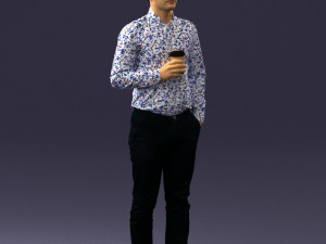 man with coffee 0290 Modèle 3D