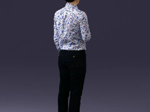 man with coffee 0290 3D Model