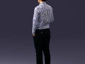 man with coffee 0290 3D Model