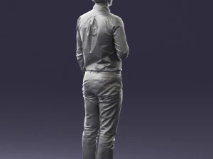man with coffee 0290 3D Model