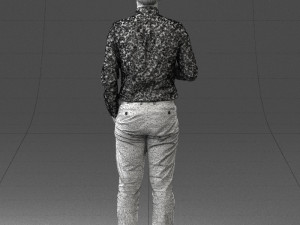 man with coffee 0290 Modèle 3D