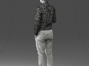 man with coffee 0290 Modèle 3D