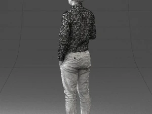 man with coffee 0290 3D Model