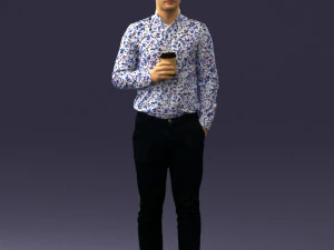 man with coffee 0290 3d print ready 3D Print Model