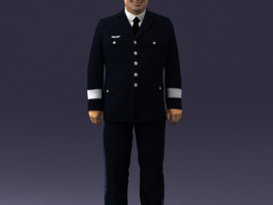 pilot man 0294 3d print ready Model Cetak 3D