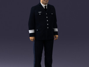pilot man 0294 3d print ready Model Cetak 3D
