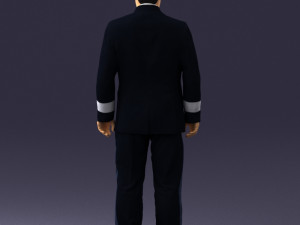 pilot man 0294 3d print ready Model Cetak 3D