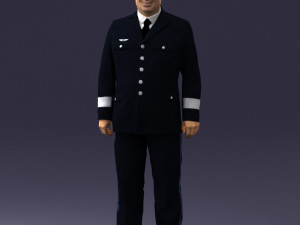 pilot man 0294 3d print ready Model Cetak 3D