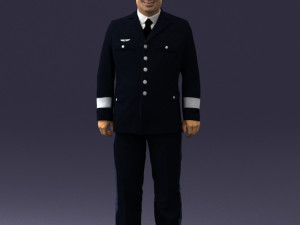 pilot man 0294 3d print ready Model Cetak 3D