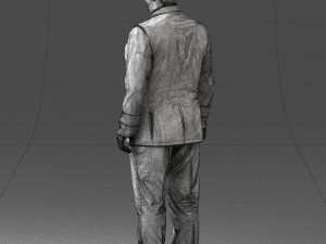 pilot man 0294 3d print ready Model Cetak 3D