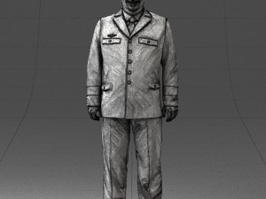 pilot man 0294 3d print ready Model Cetak 3D
