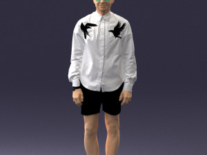 man in white jacket 0295 3D 模型
