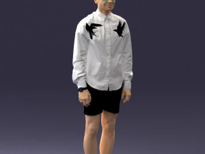 man in white jacket 0295 3D Model