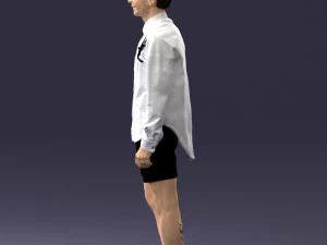 man in white jacket 0295 3D Model