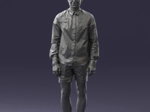 man in white jacket 0295 3D Model