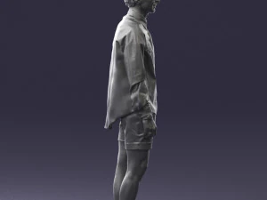 man in white jacket 0295 3D Model