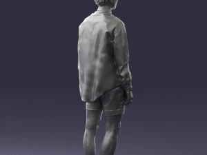 man in white jacket 0295 3D Model