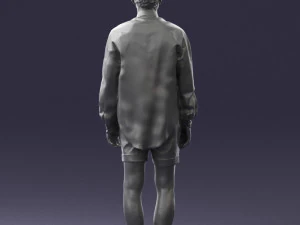 man in white jacket 0295 3D Model