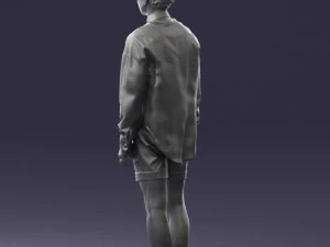 man in white jacket 0295 3D Model