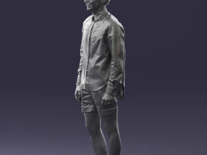 man in white jacket 0295 3D Model