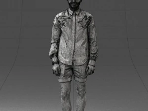 man in white jacket 0295 3D Model