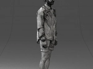 man in white jacket 0295 3D Model