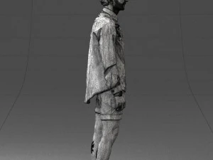 man in white jacket 0295 3D Model