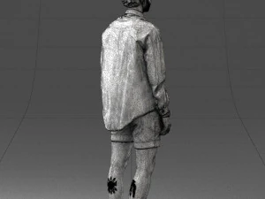 man in white jacket 0295 3D Model