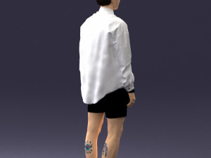 man in white jacket 0295 3d print ready Modèles 3D en vedette